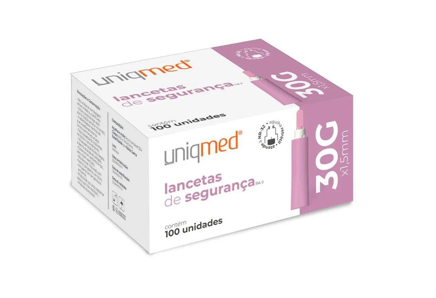 Auto Lanceta de Segurança Automática 30g X 1,5mm - Uniqmed