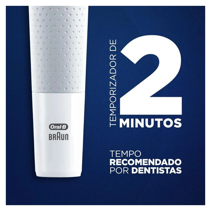 Escova Elétrica Oral-B Vitality D12 220v + Refil Oral-B Precision Clean com 4 unidades