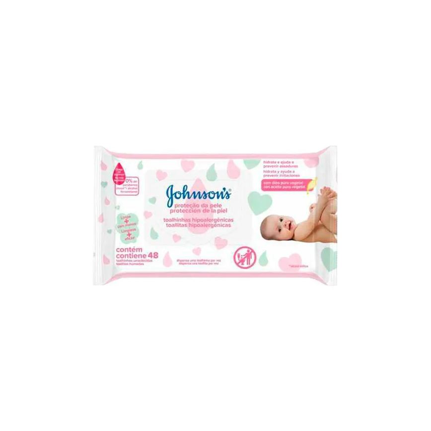 Lenço Umedecido Johnson's Baby Extra Cuidado 48 unidades