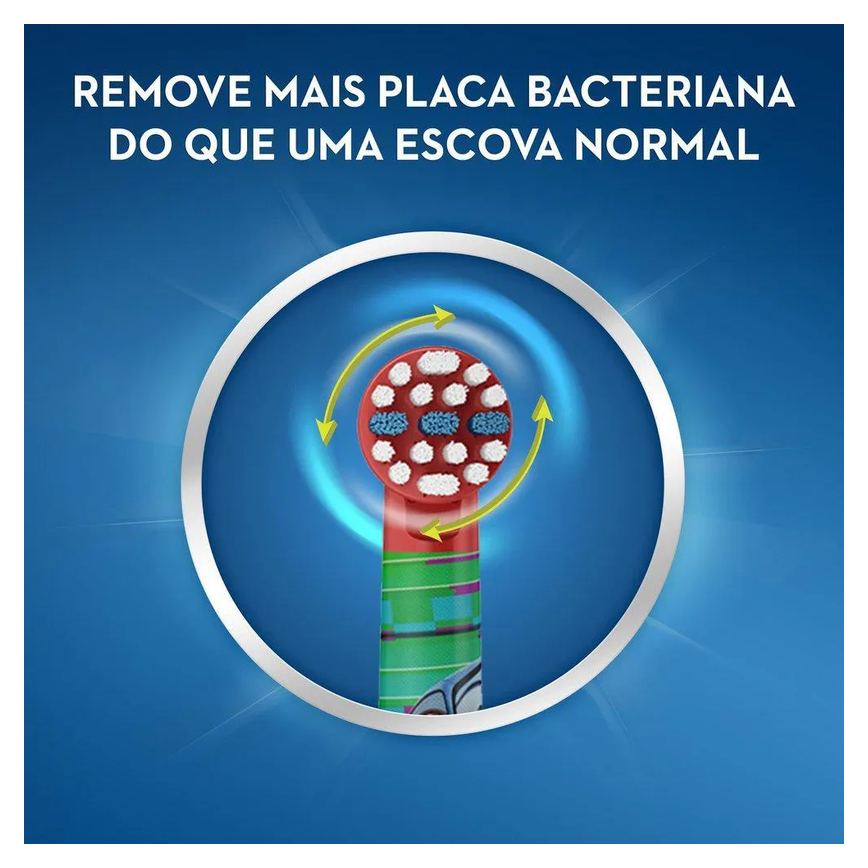 Escova Elétrica Oral-B Disney Pixar Cars + 2 Pilhas Aa