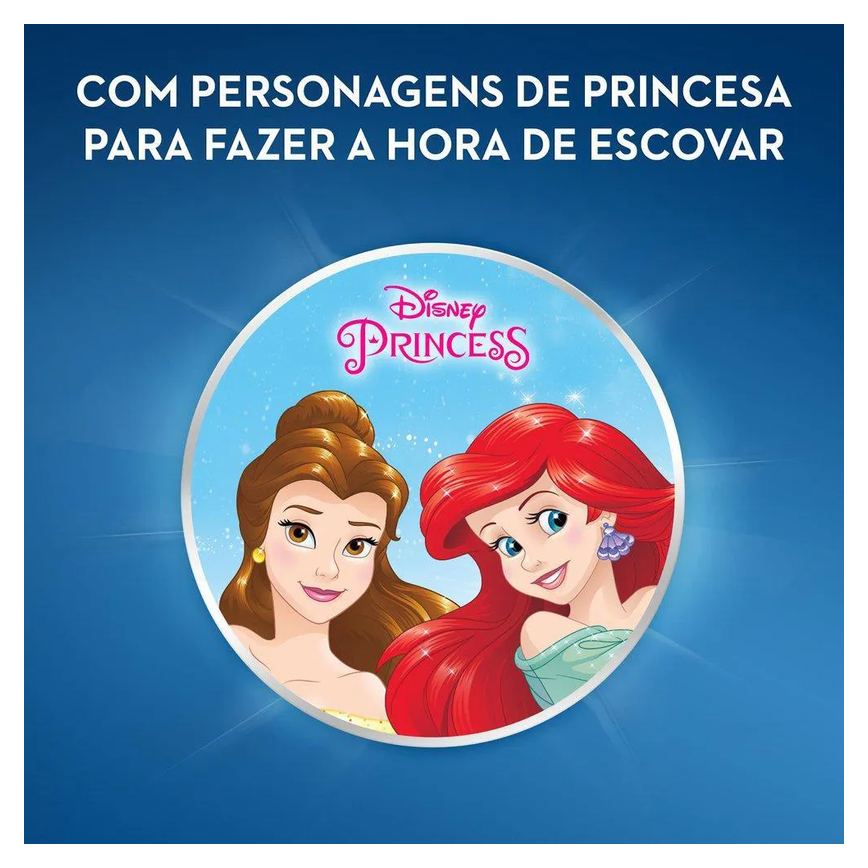 Escova Elétrica Oral-B Disney Princess + 2 Pilhas Aa