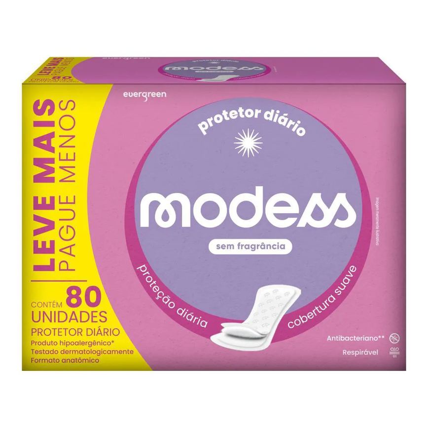 Protetor Diário Modess sem Fragrância 80un