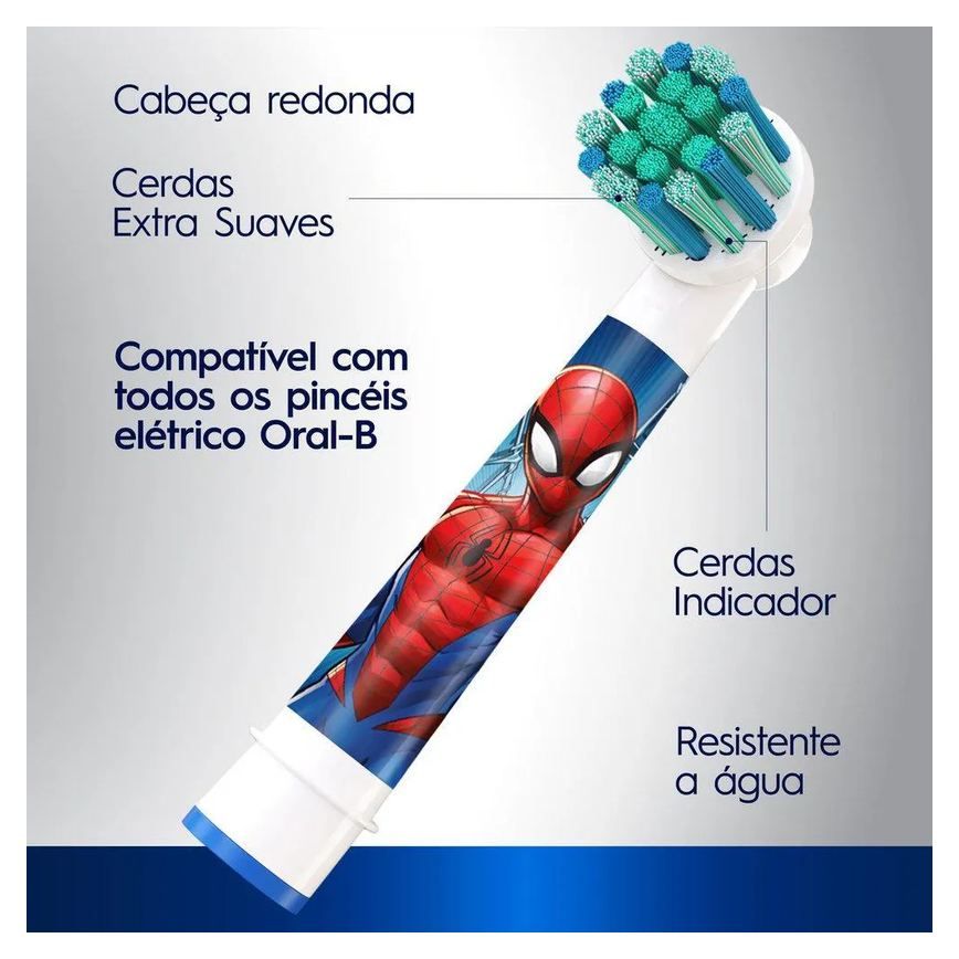 Refis para Escova Elétrica Oral-B Spiderman 2 unidades