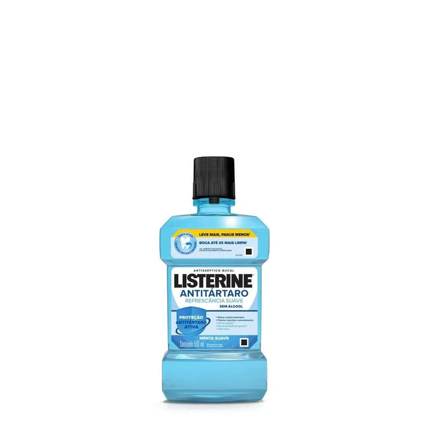 Enxaguante Bucal Sem Álcool Listerine Tartar Control 500ml