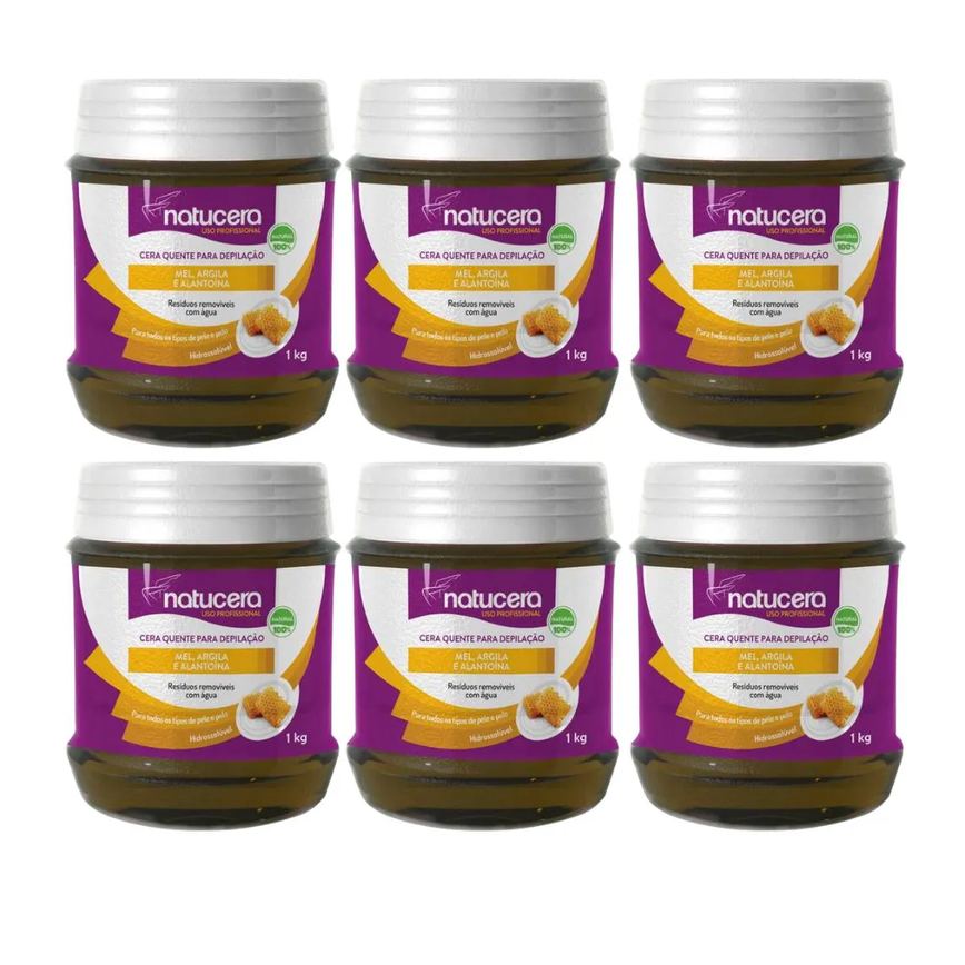 Kit C6 Cera Quente Mel para Depilação 1kg – Natucera