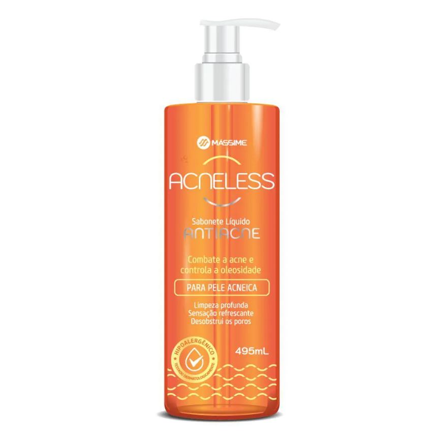 Sabonete Líquido para Acne Acneless 495ml - Massime
