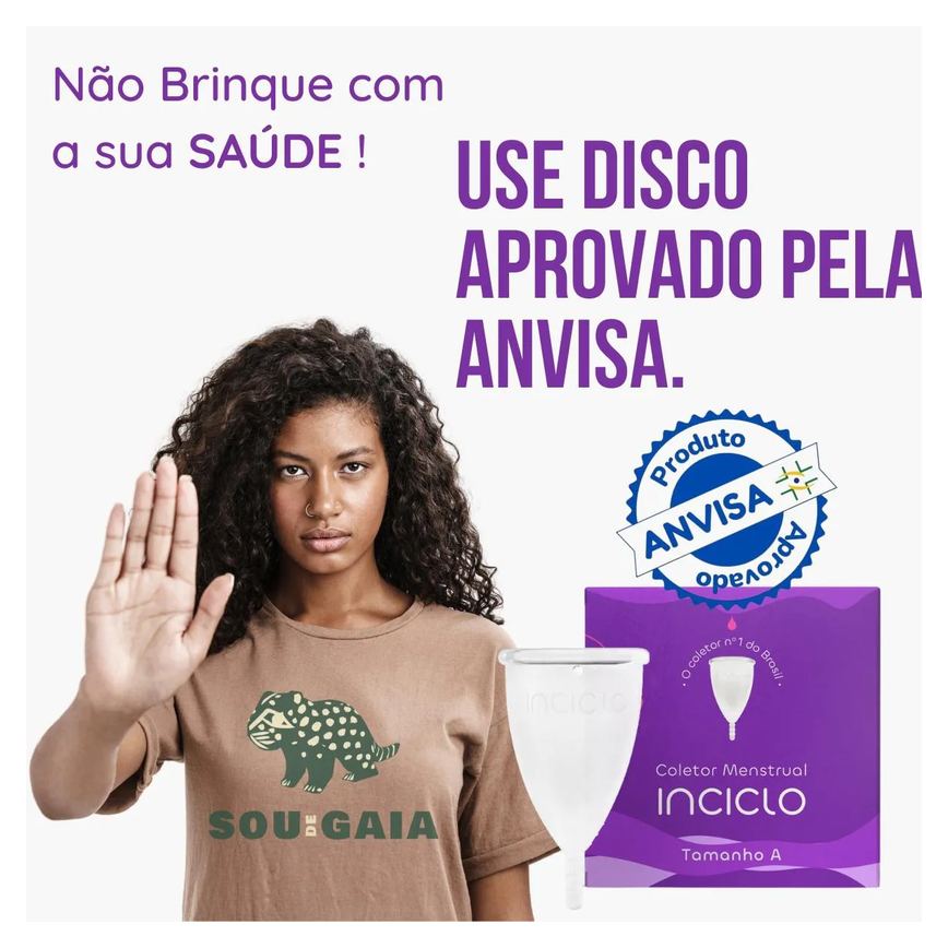 Kit Coletor Menstrual Inciclo A + cápsula Esterilizadora Lavanda / Roxa / Lilás