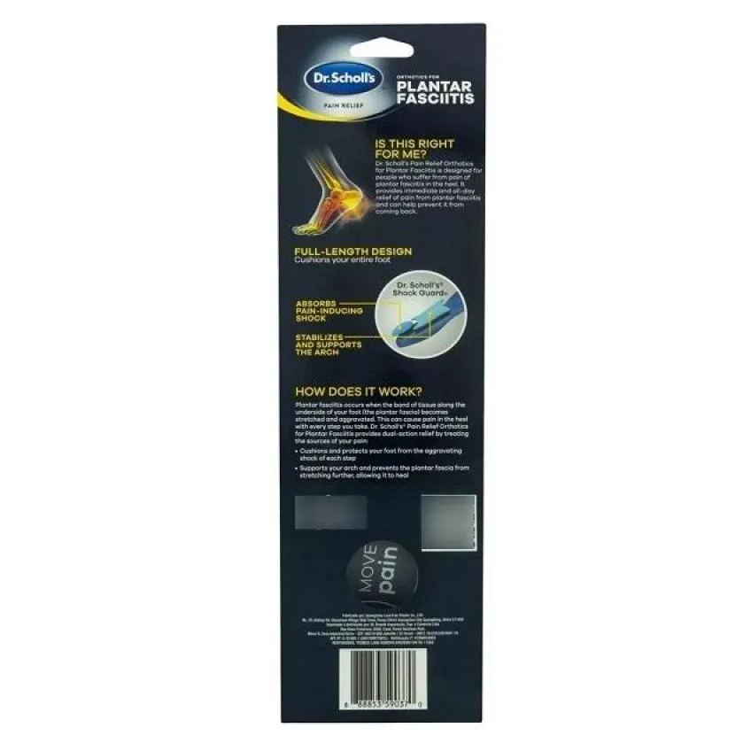 Palmilha Dr. Scholls P/ Alivio da Fascite Plantar (esporao) 40-45