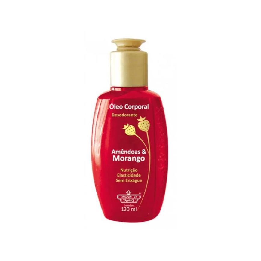 Óleo Corporal Flores e Vegetais Amêndoas e Morango 120ml