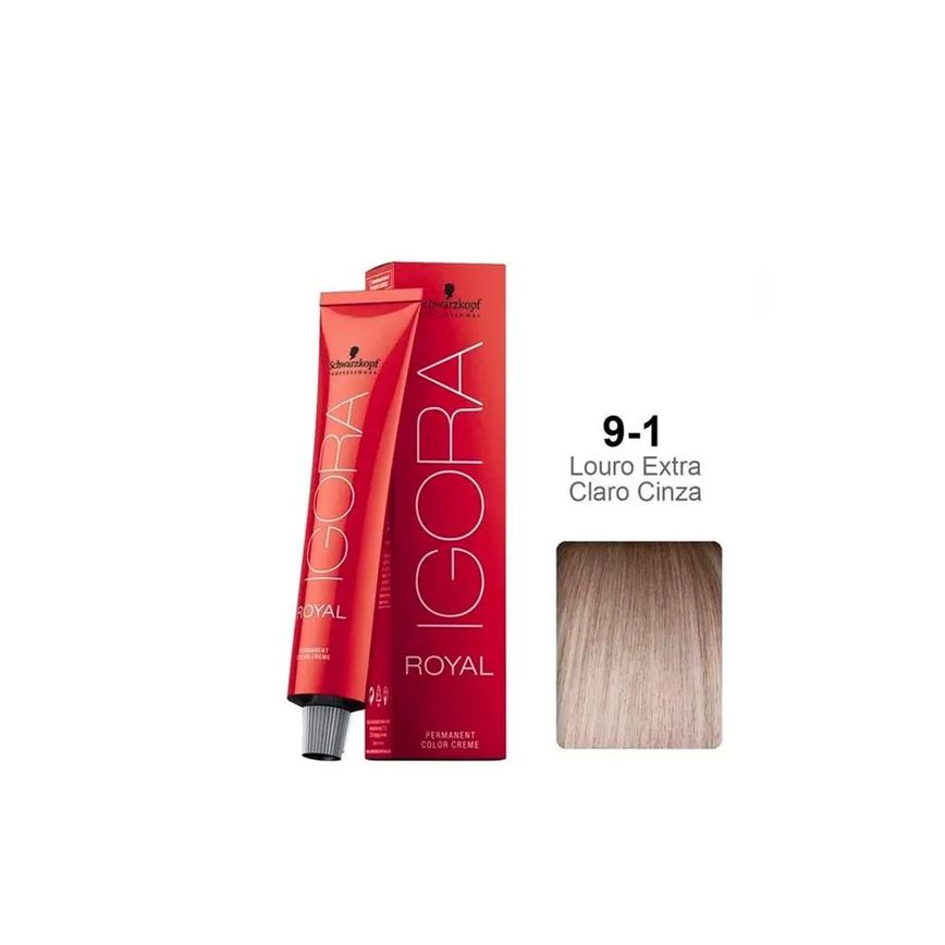 Tintura Schwarzkopf Igora Royal 9.1 Louro Extra Cinza