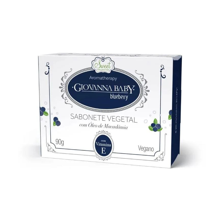 SABONETE VEGETAL RETANGULAR GIOVANNA BABY BLUEBERRY 90G