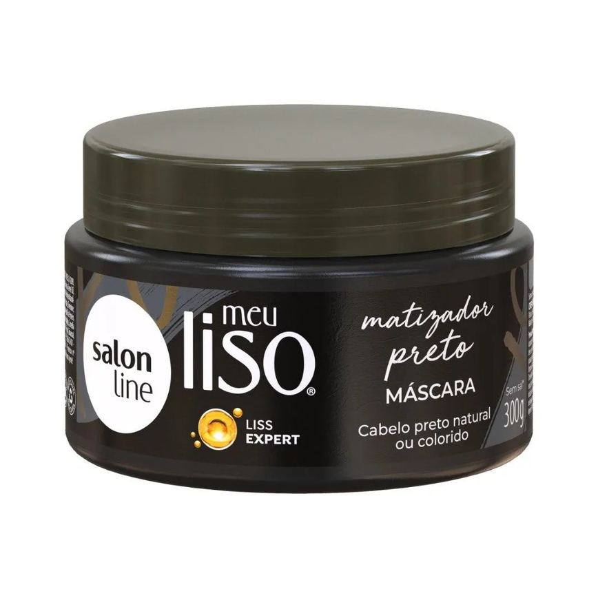 Máscara Tratamento Capilar Salon Line Meu Liso Matizadora Preto 300gr