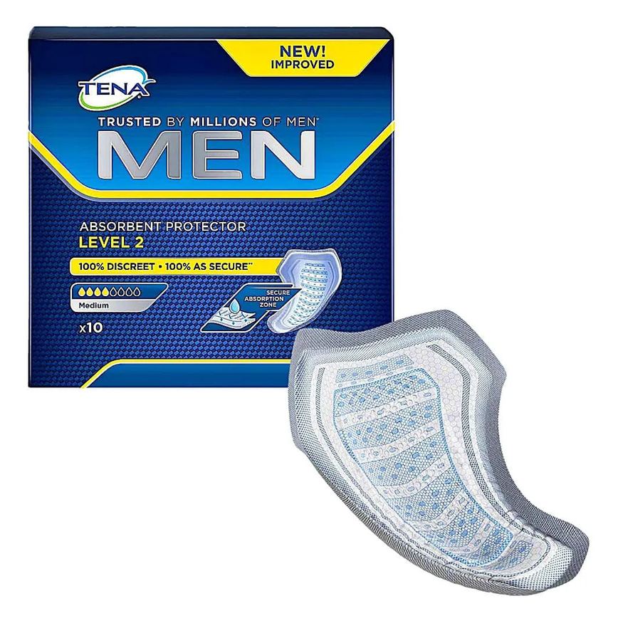 Absorvente Masculino Tena Men Tamanho Único - 10 unidades