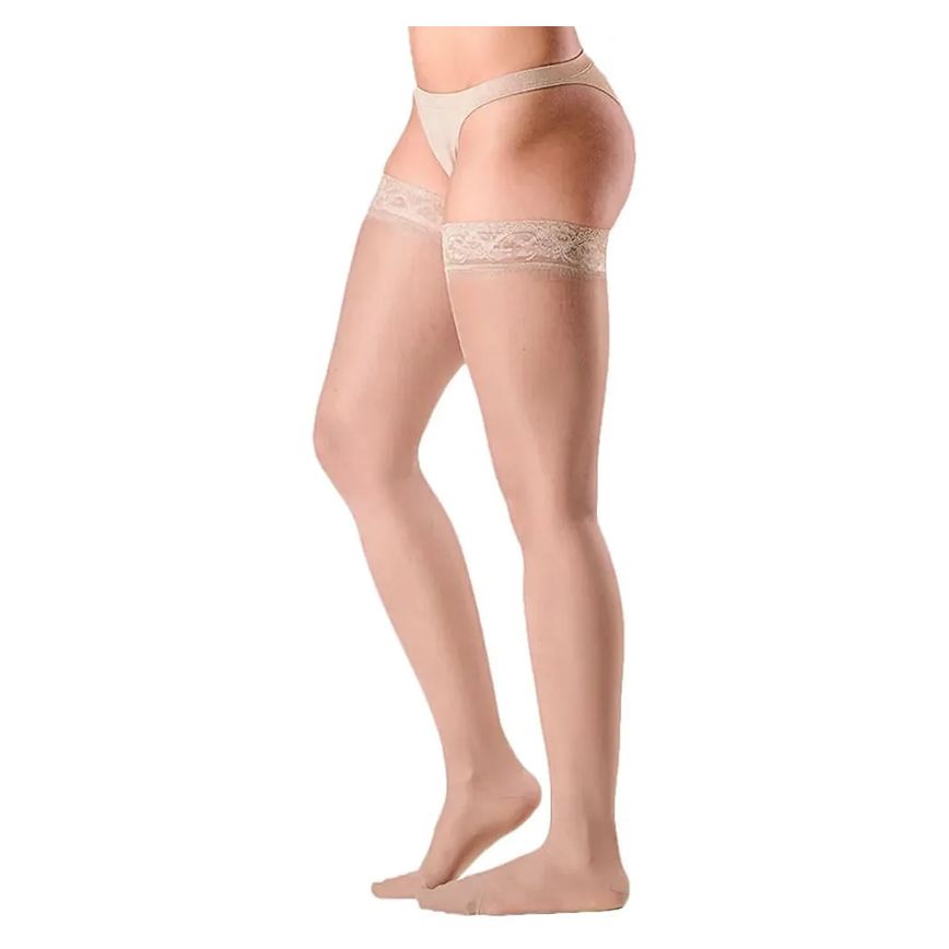 Meia 7/8 Sigvaris Audace 15-20mmhg Fechada Natural Tam 1