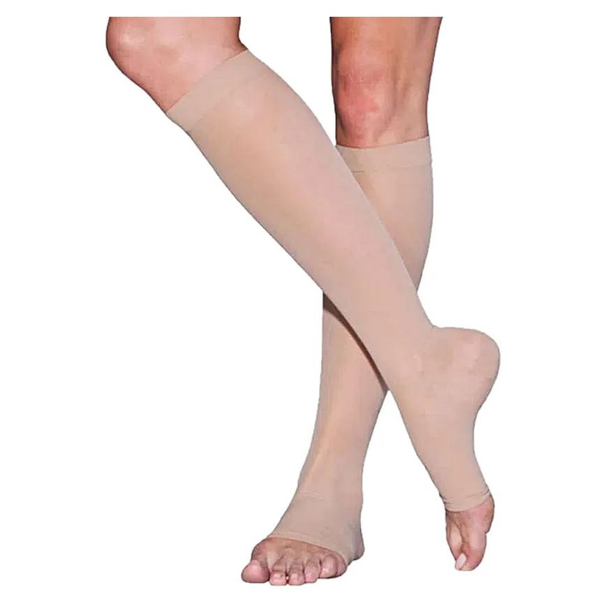 Meia 3/4 Sigvaris Ever Sheer 20-30mmhg Aberta Natural P3
