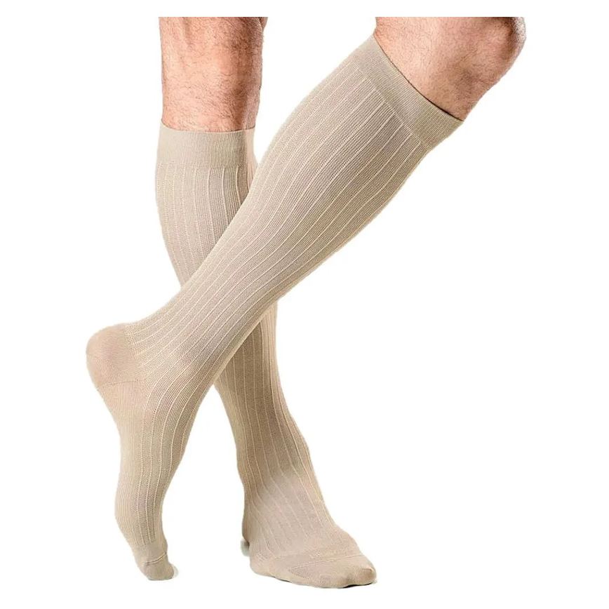 Meia 3/4 Masculina Actitud 15-20mmhg Fechada Caqui Tam M