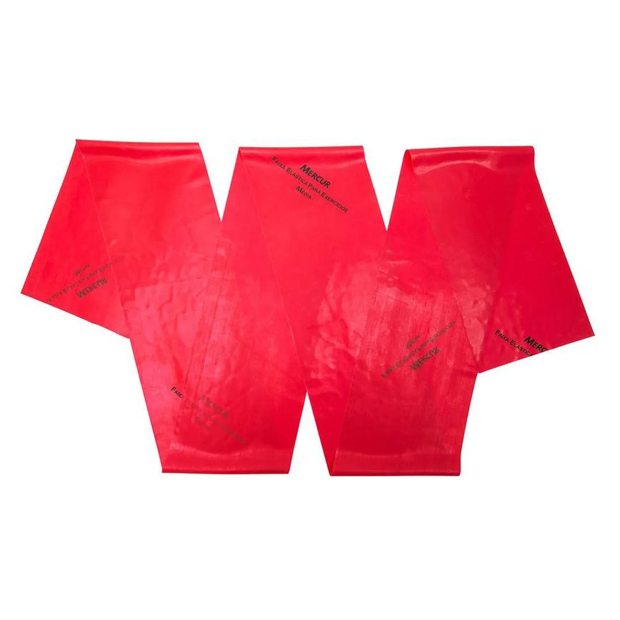 Faixa Elástica para Exercícios Mercur Vermelho Média - Metro