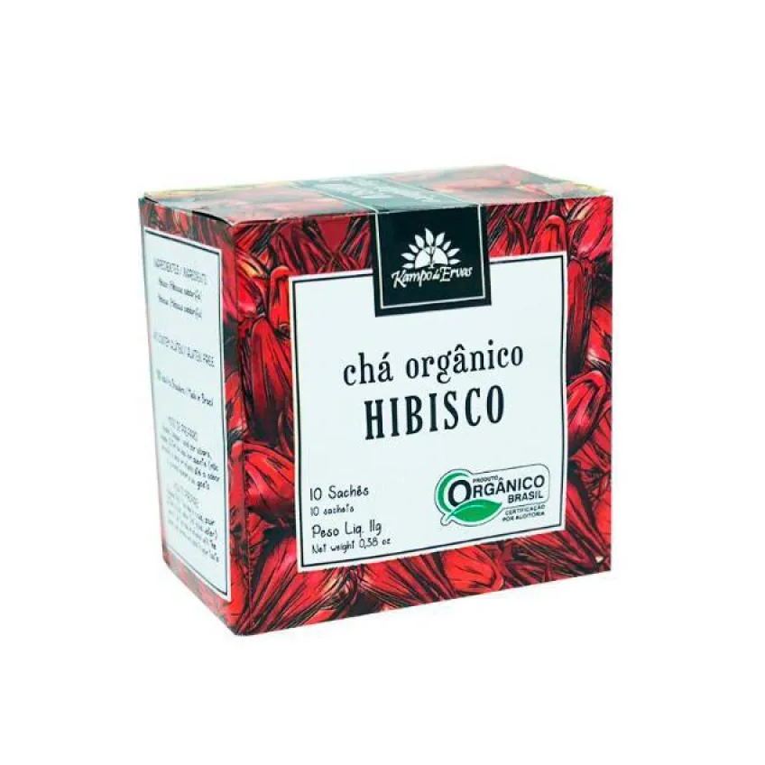 Chá de Hibisco Orgânico em Sachês Kampo de Ervas 10g
