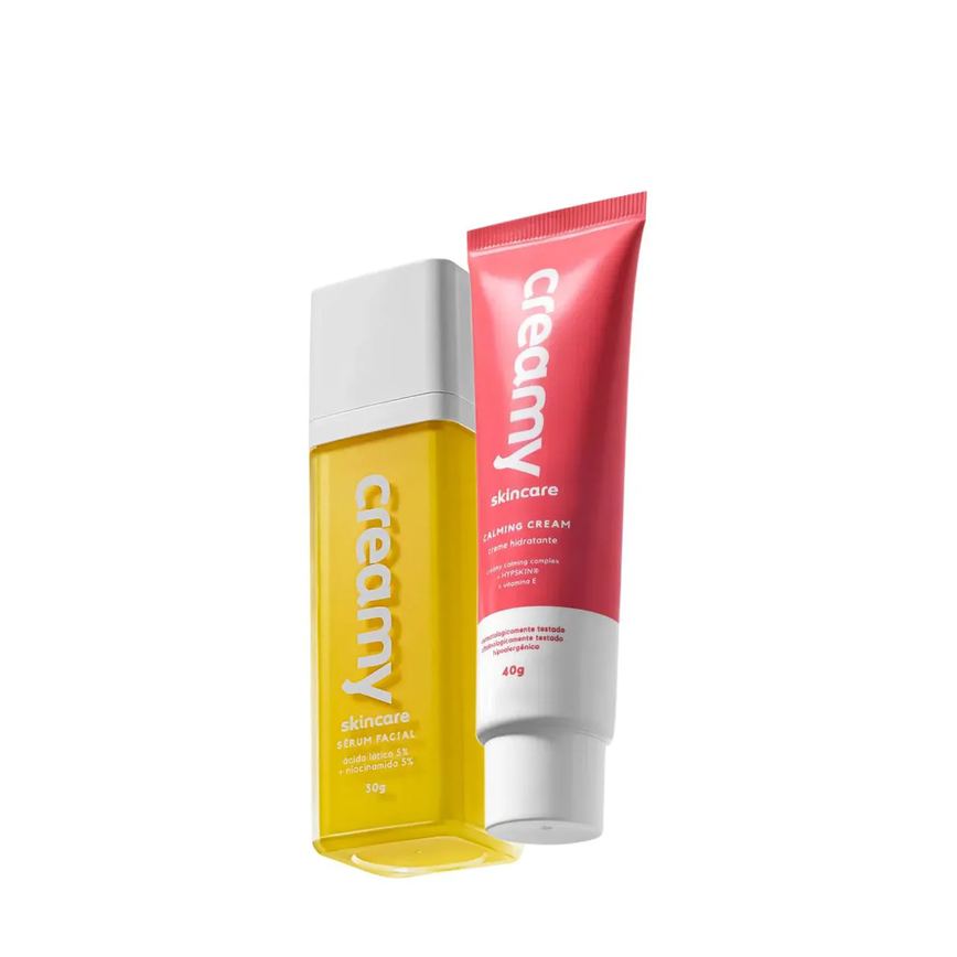 Kit Creamy Ácido Lático Sérum Facial e Calming Cream Hidratante Facial (2 Produtos)