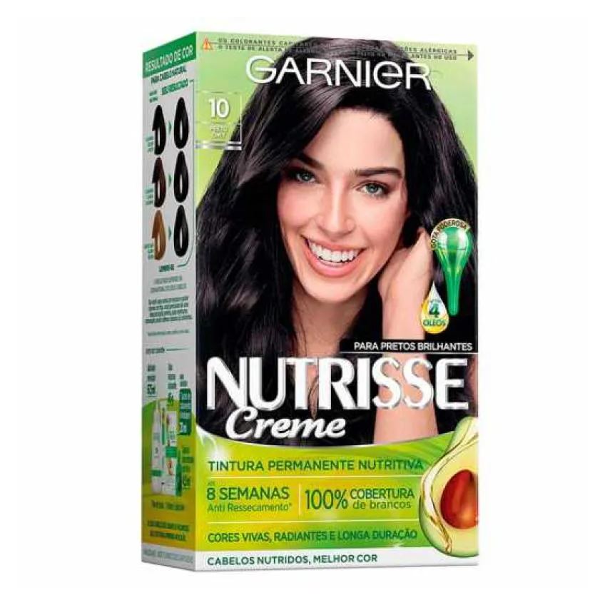 Tintura Permanente Nutrisse Creme 10 Preto Ônix