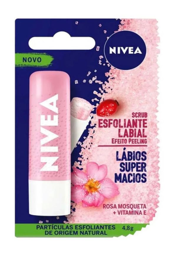 ESFOLIANTE LABIAL SCRUB ROSA MOSQUETA 4,8G NIVEA