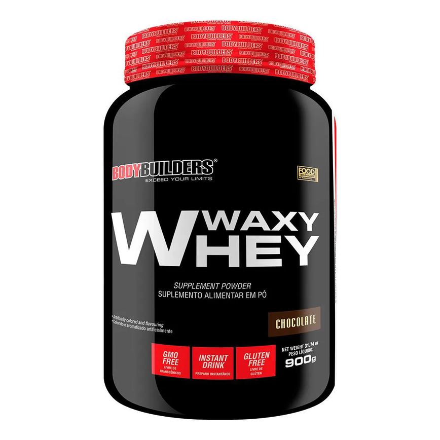Whey Protein Waxy Whey Pote 900g - Suplemento para Definição e Performance - Bodybuilders Chocolate