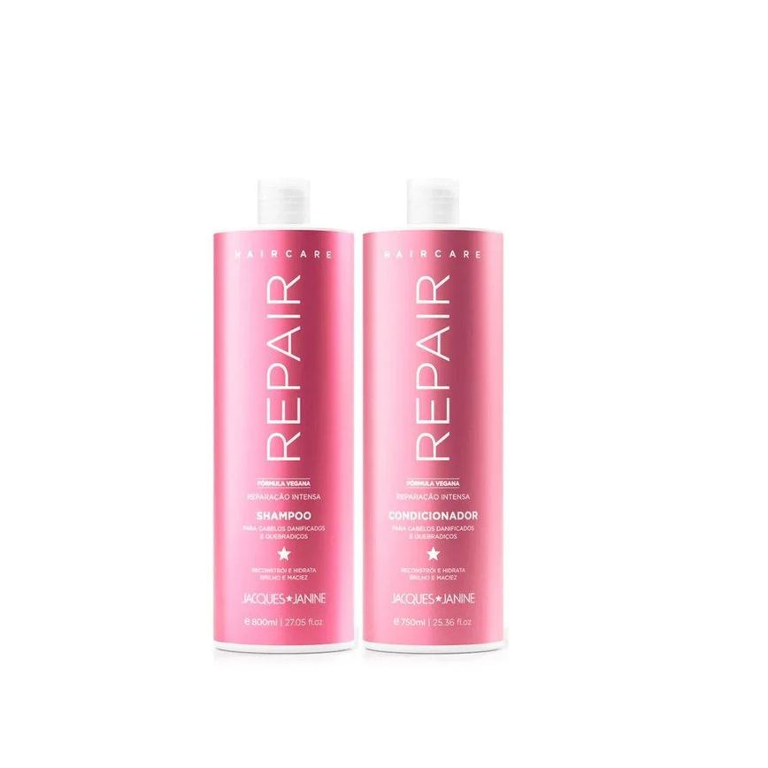 KIT JACQUES JANINE HAIR CARE REPAIR SHAMPOO 800ML + CONDICIONADOR 750ML
