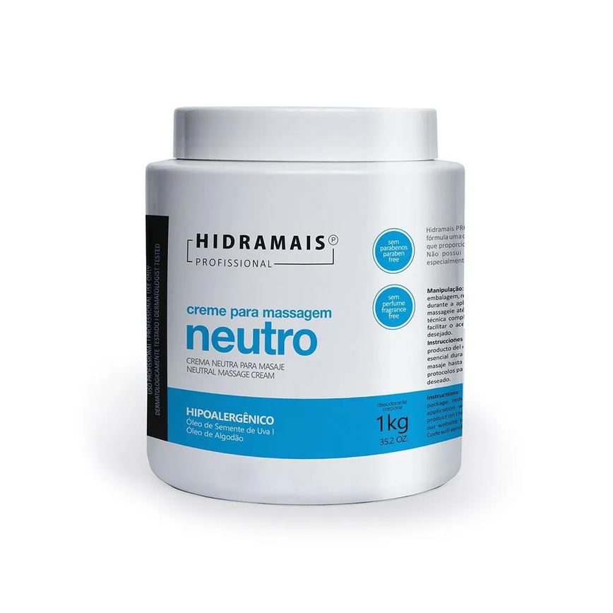 Creme de Massagem Hidramais Neutro - 1000G