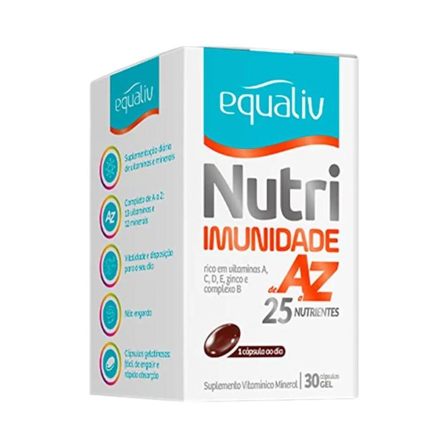 Vitamina Equaliv Nutri Imunidade Az com 30 Cápsulas em Gel