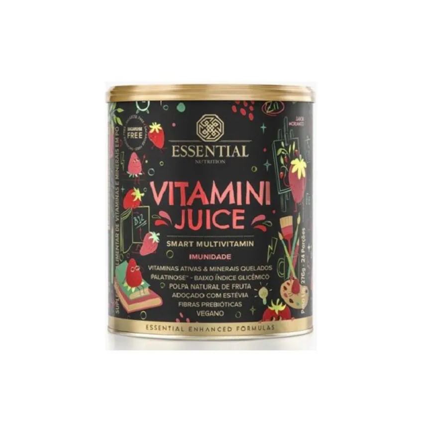 Vitamini Juice Lata (280,8g/24ds) - Sabor: Morango (276g)