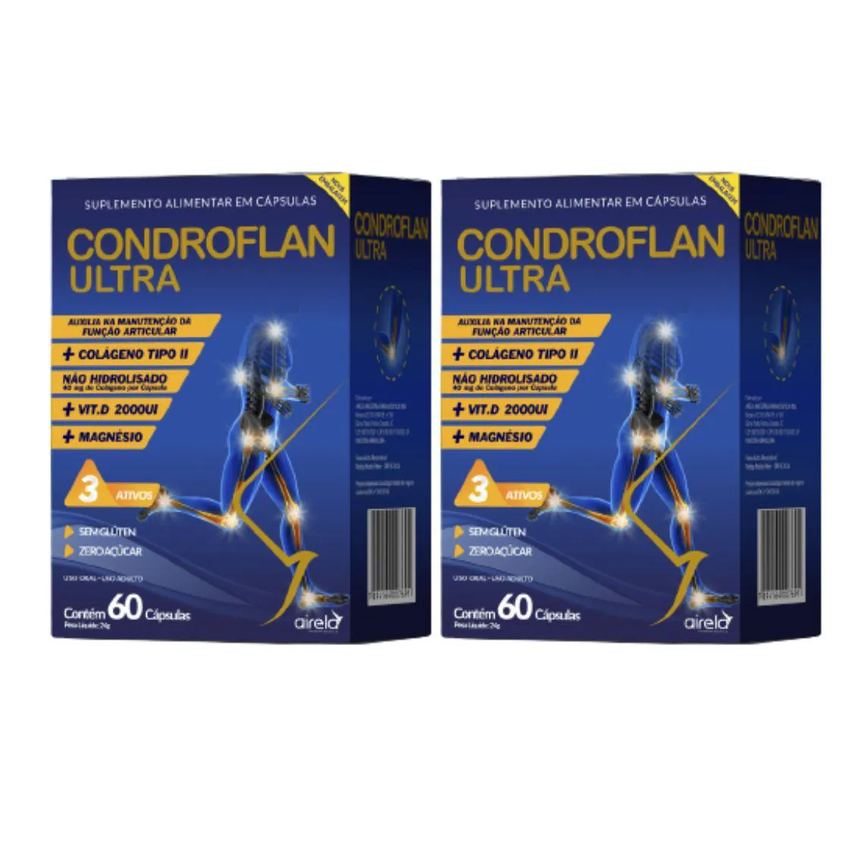 Kit Suplemento Alimentar Condroflan Ultra Airela 60 Cápsulas - 2 Unidades
