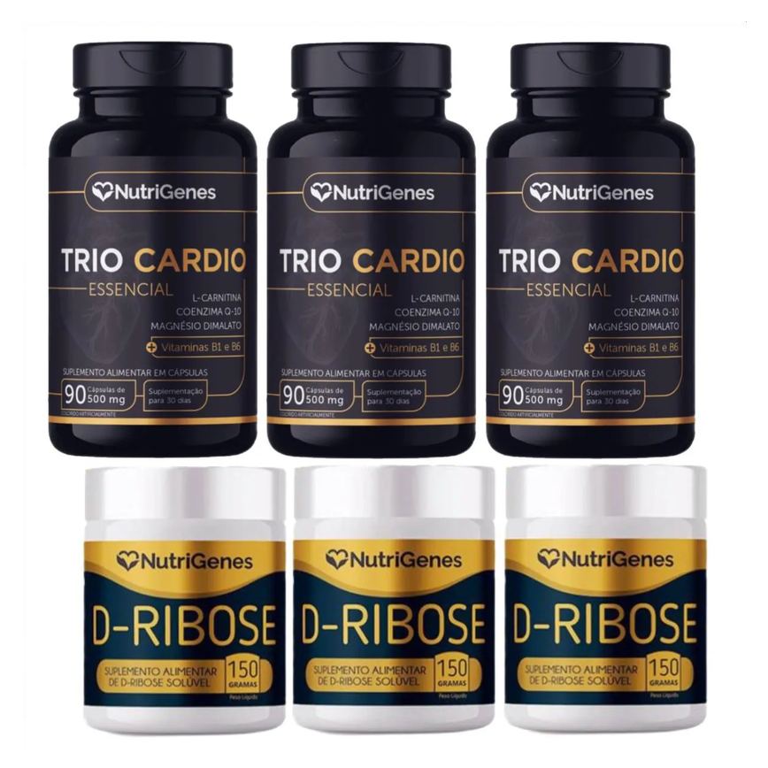 3x Solução de Sinatra - Trio Cardio + D - Ribose Nutrigenes
