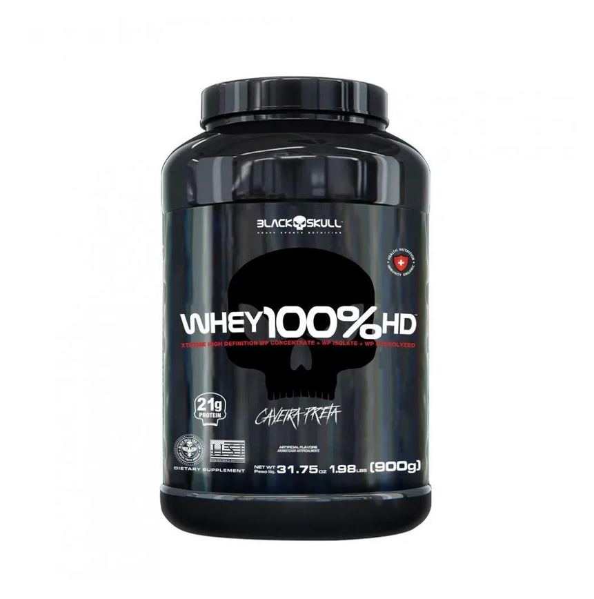 Whey 100% Hd Pote (900g) - Sabor: Baunilha