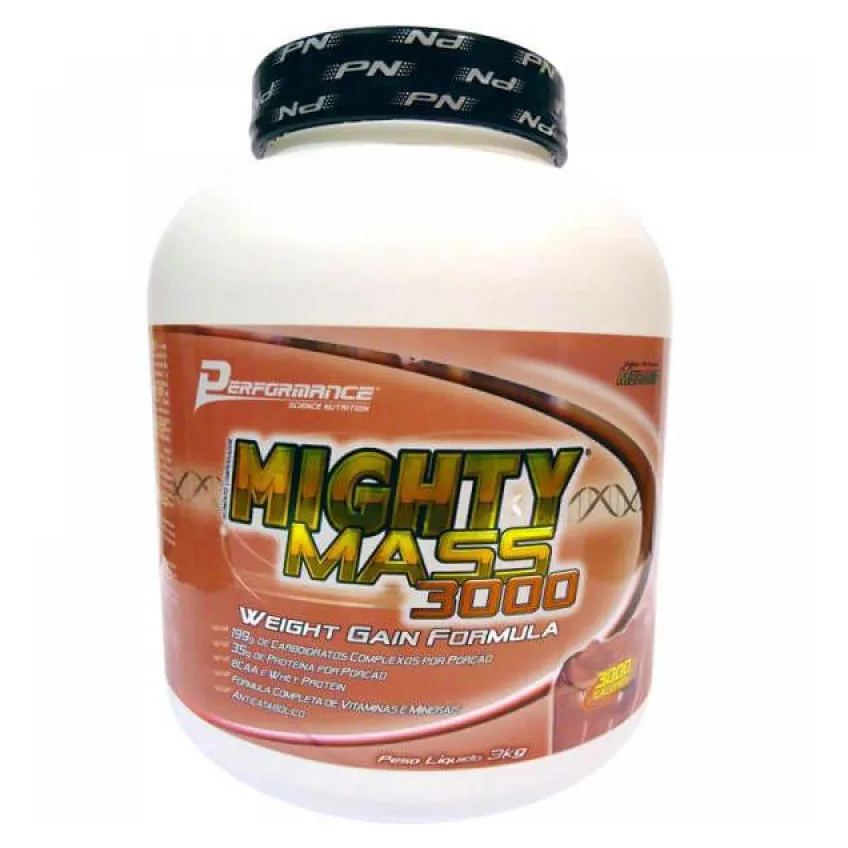 Suplemento Perfomance Nutrition Mighty Mass 3000 Laranja 3 kg