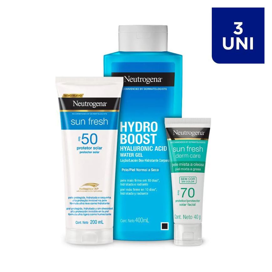 Kit Proteção Solar e Hidratação Corporal para Pele Oleosa