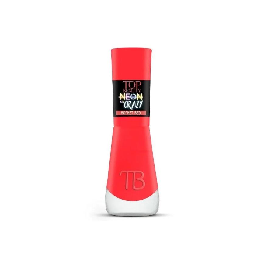 Esmalte Top Beauty Cremoso Premium Neon Crazy Rocket Red