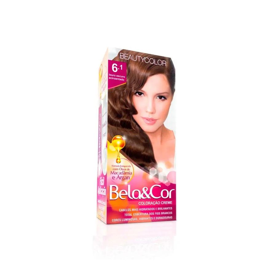 Tintura Bela Cor Mini Kit 6.1 Louro Escuro Acinzentado