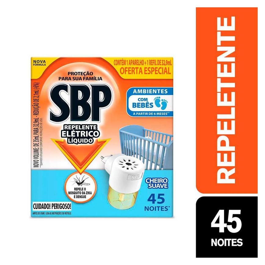 Kit Repelente Elétrico Raid Family 45 Noites Aparelho + Refil com 32,9ml