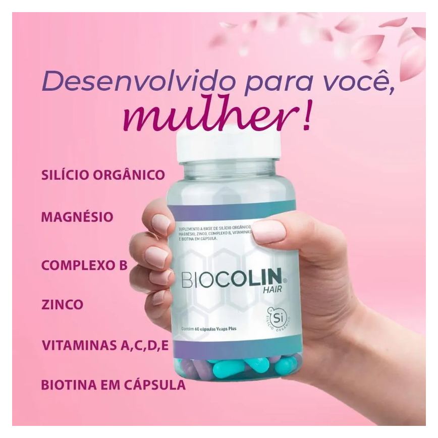 Biocolin Hair Central Nutrition 500mg com 60 cápsulas