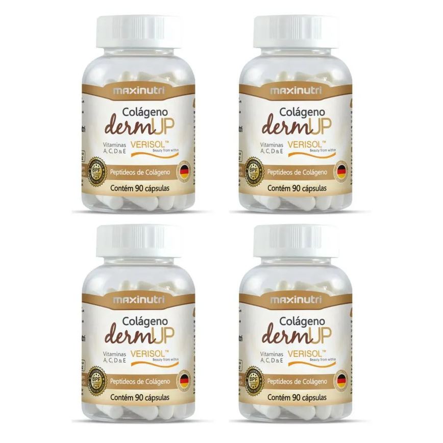 Kit 4 Colágeno Verisol Dermup 90 cápsulas Maxinutri