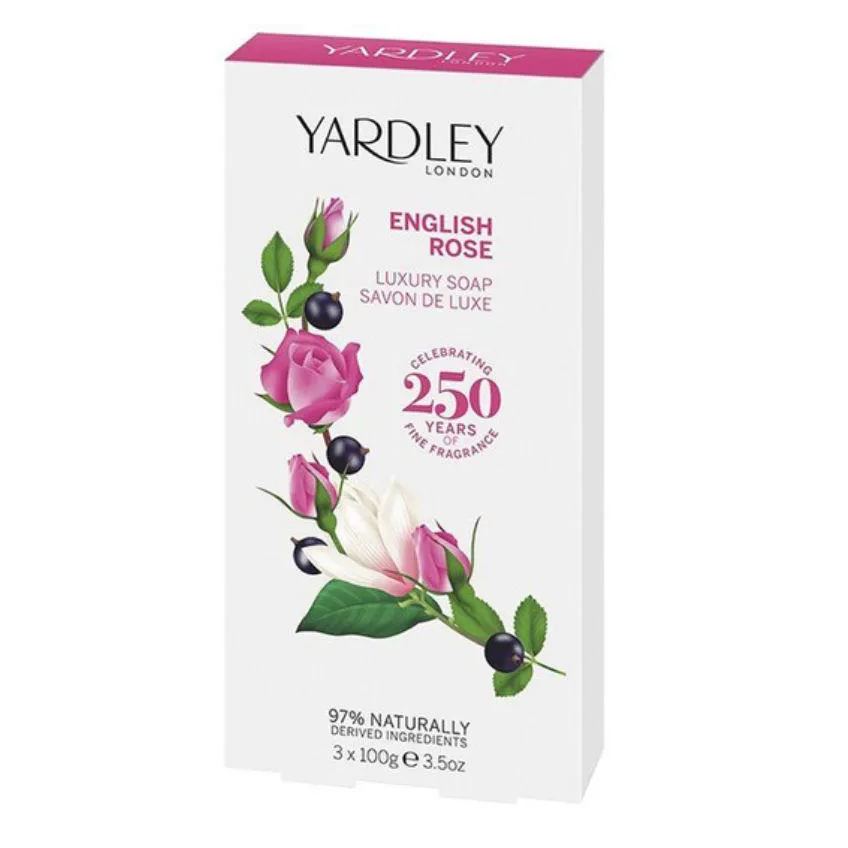 Kit Sabonetes em Barra English Rose 3 X 100g Cada