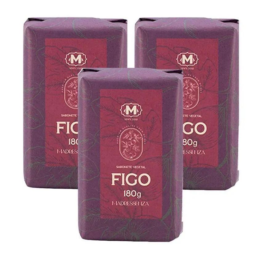 Kit 3 Sabonetes em Barra Figo Madressenza 180g