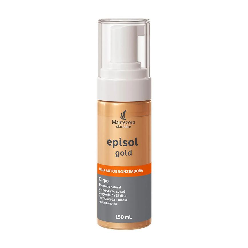 Água Autobronzeadora Corporal Solução Episol Gold Dourado 150ml