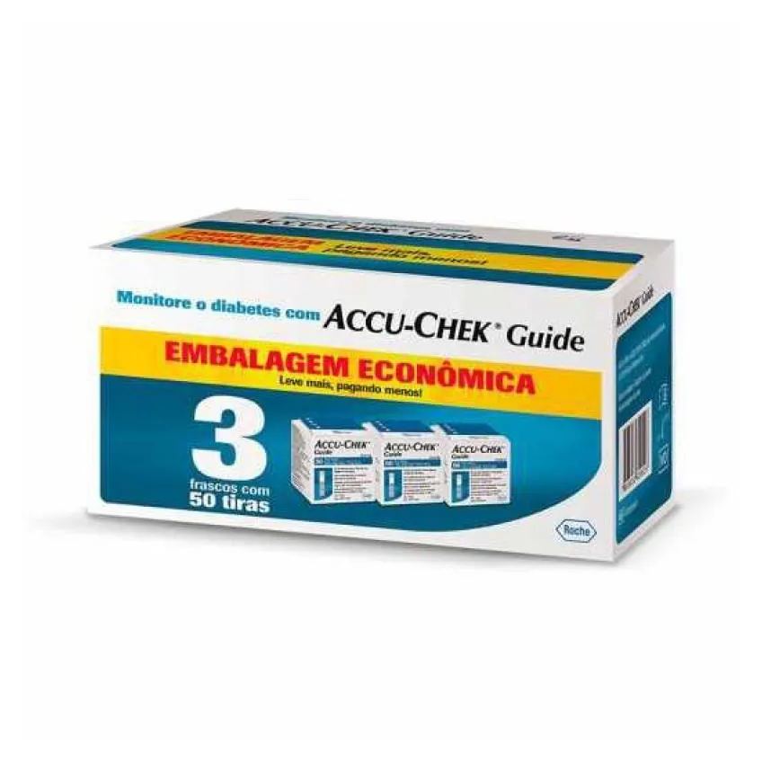 Kit Tiras Reagentes Accuchek Guide Cx. C/ 150 Unidades - Roche