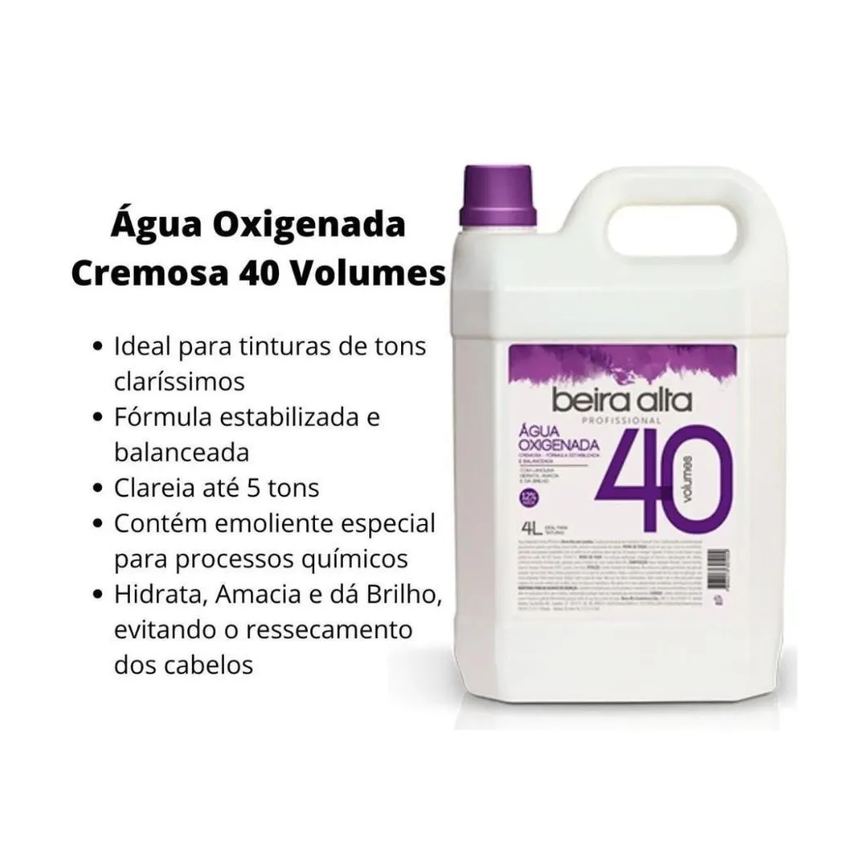 Água Oxigenada Cremosa Beira Alta 40 Volumes 4l