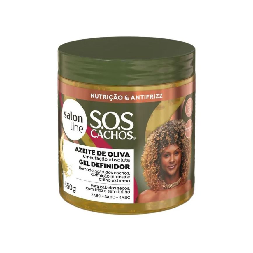 Gel Definidor Salon Line Sos Cachos Azeite de Oliva 550g