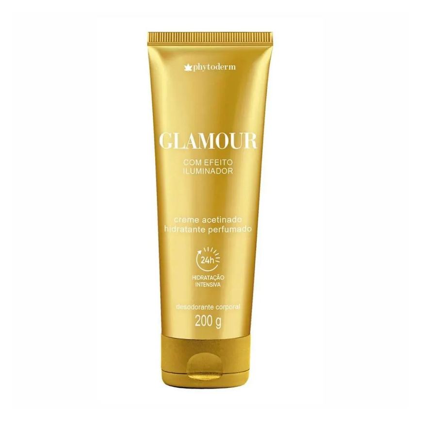 Creme Acetinado Hidratante Phytoderm Glamour Efeito Iluminador 200g