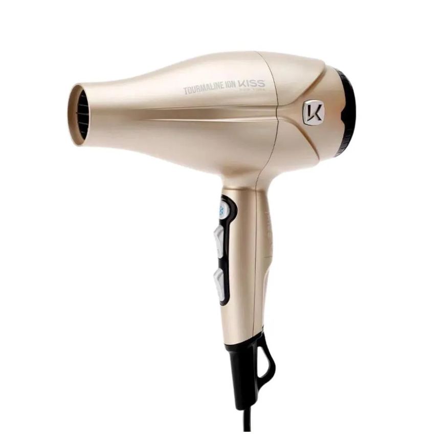 Secador Kiss New York Tourmaline Ion Dourado 2000w 220v Bdp06pbr