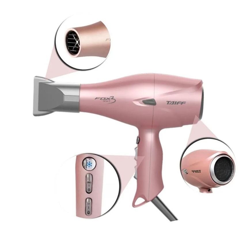 Secador Taiff Fox 3 Soft Rose 2200w 220v