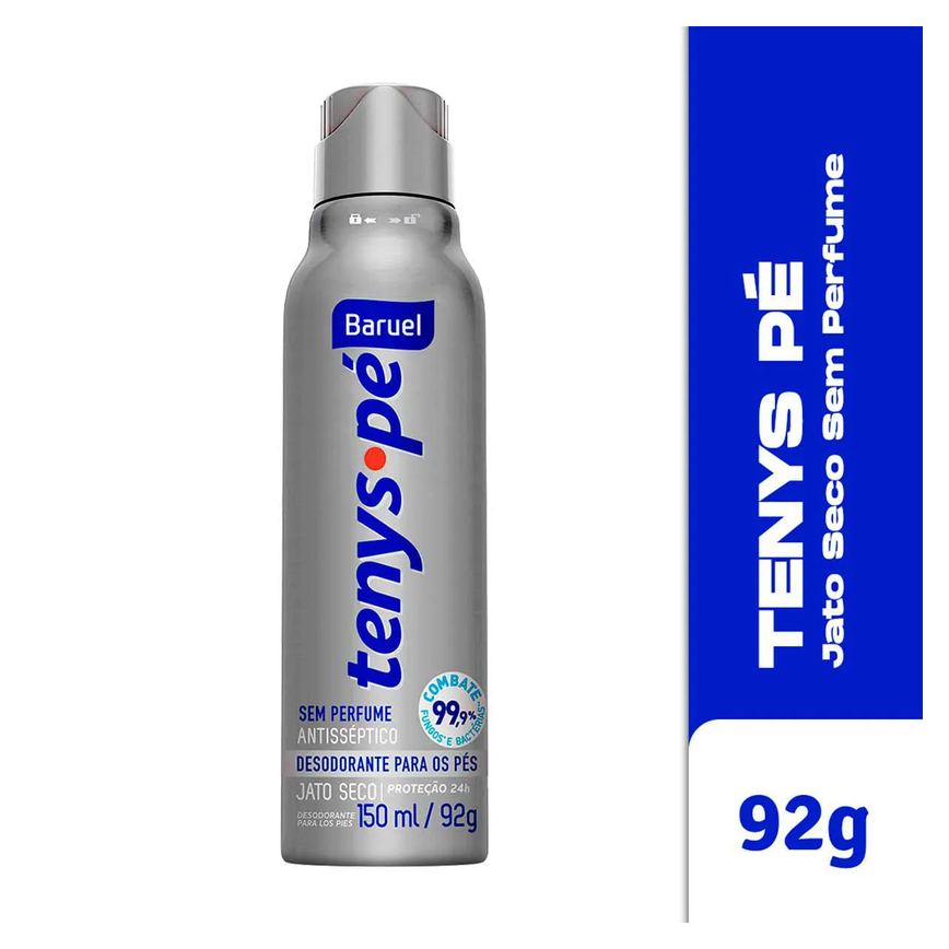 Talco Pes Tenys Pe Baruel Aerossol 150ml Seco Canf - Kit C / 2un